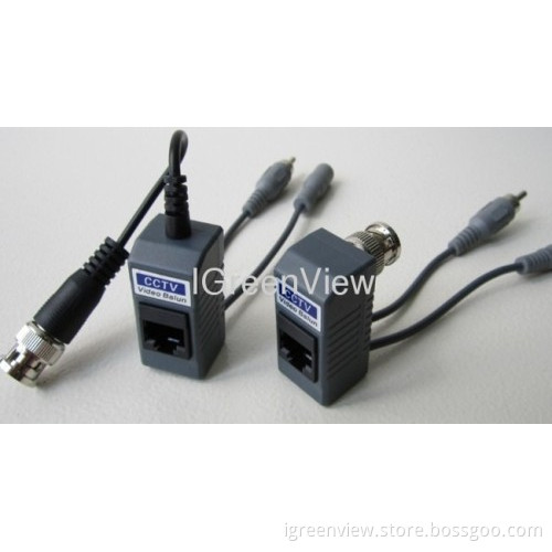 1 Channel Passive Cctv Camera Utp Video Balun With Audio